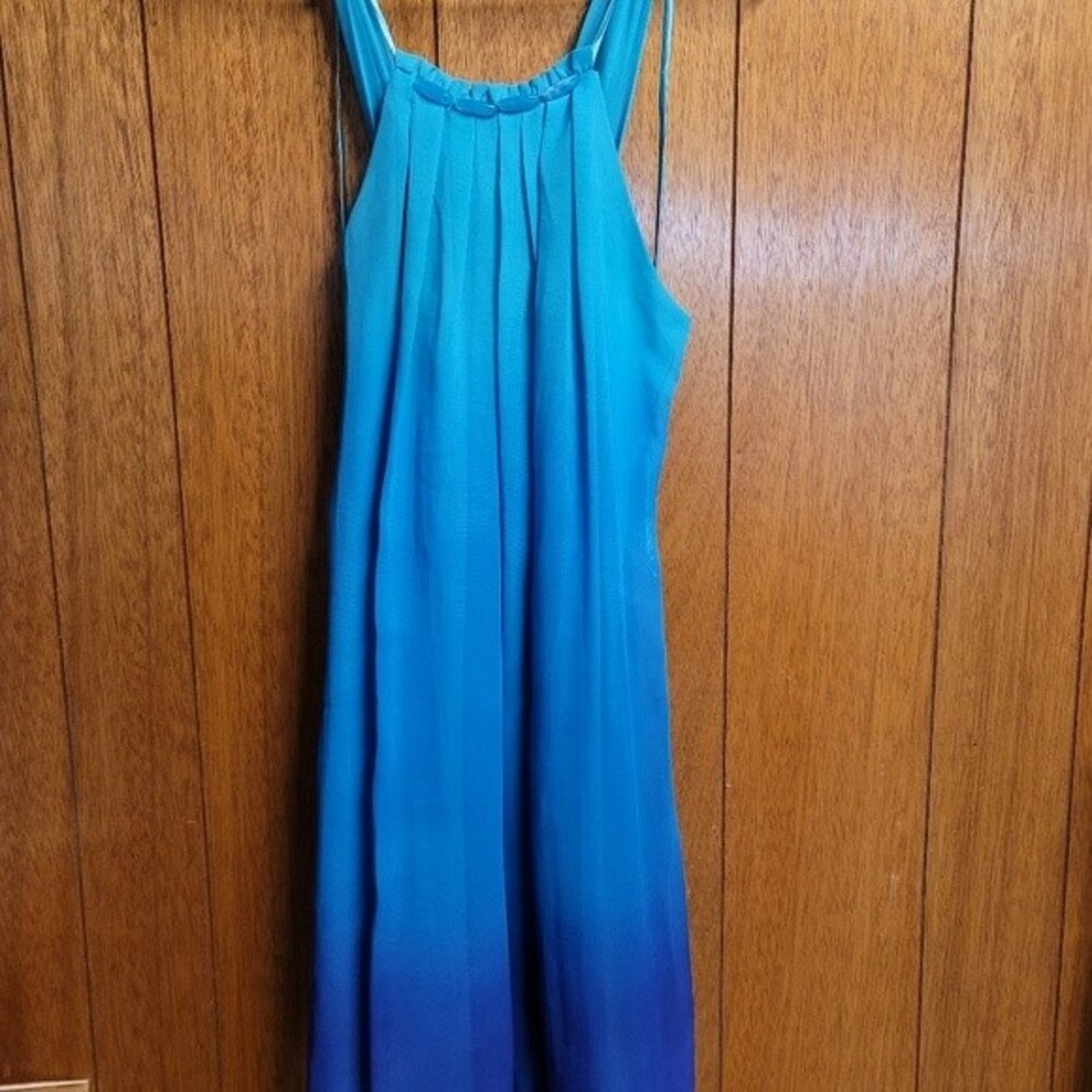 B darlin sleeveless blue hombre dress - size 3/4